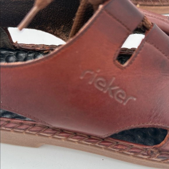 Rieker  Brown Leather fisher Sandals women 41 lace up retro casual Y2K vacation main image 7